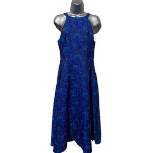 Eva Franco for Anthropologie size 8 Turquoise Blue Dress Halter top open back